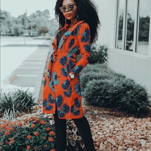 African Ankara women kimono dress blazer - Picture 2 of 5